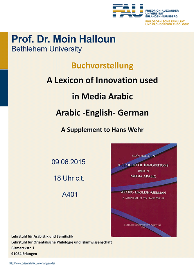 Zum Artikel "A Lexicon of Innovation used in Media Arabic"