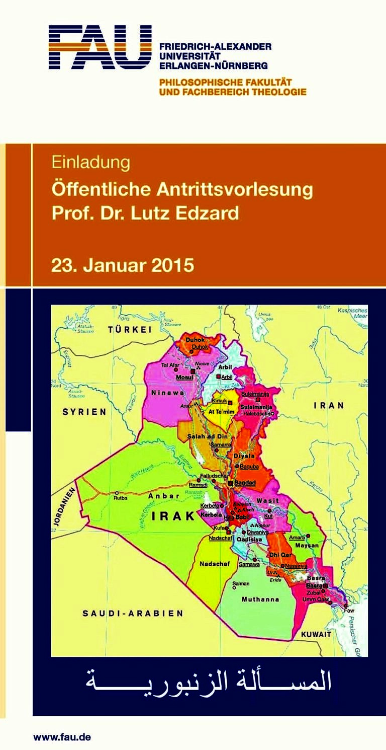 Öffentliche Antrittsvorlesung von Prof. Dr. Lutz Edzard