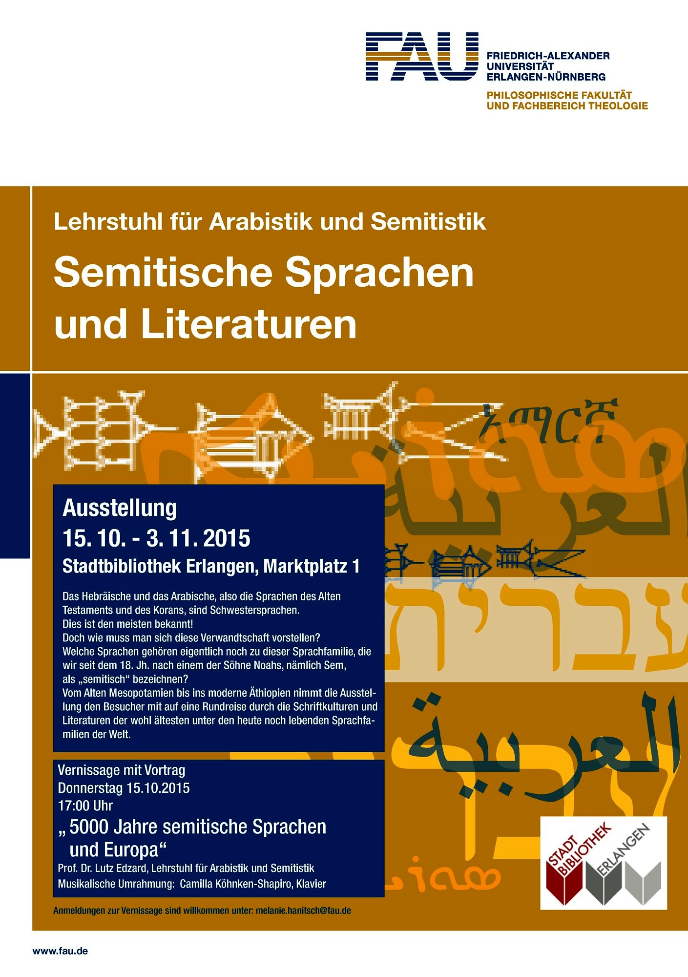 Ausstellung Semitische Sprachen und Literaturen