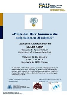 Zum Artikel "„Platz da! Hier kommen die aufgeklärten Muslime!“  Lesung und Autorengespräch mit Dr. Lale Akgün"