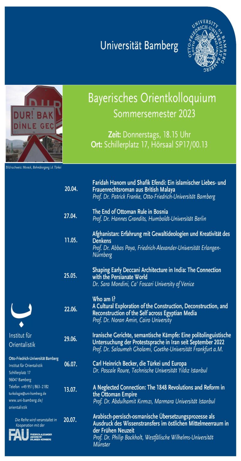 Bayerisches Orientkolloquium Sommersemester 2023
